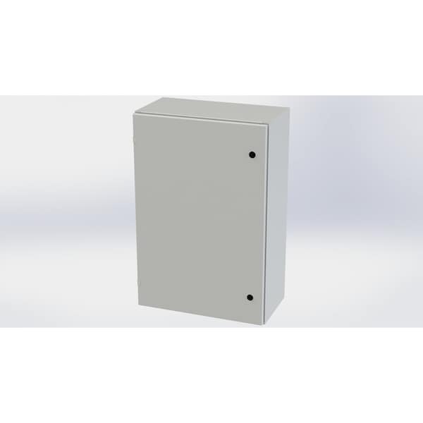 1/4 Turn Latch Electrical Enclosures, 36 in H, 12 in D, 24 in W, NEMA 3R, 4, 12, 13, Carbon Steel